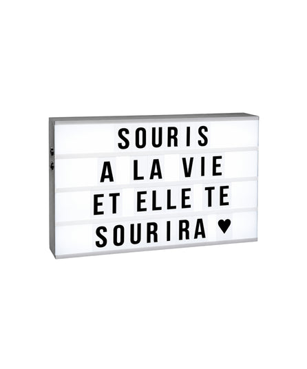 Boîte lumineuse à message LED