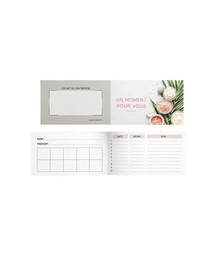 Carte rendez-vous & fidélité x20 - Beauté Directe