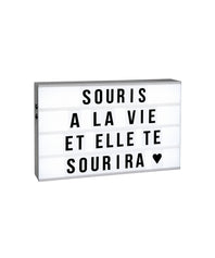 Boîte lumineuse à message LED