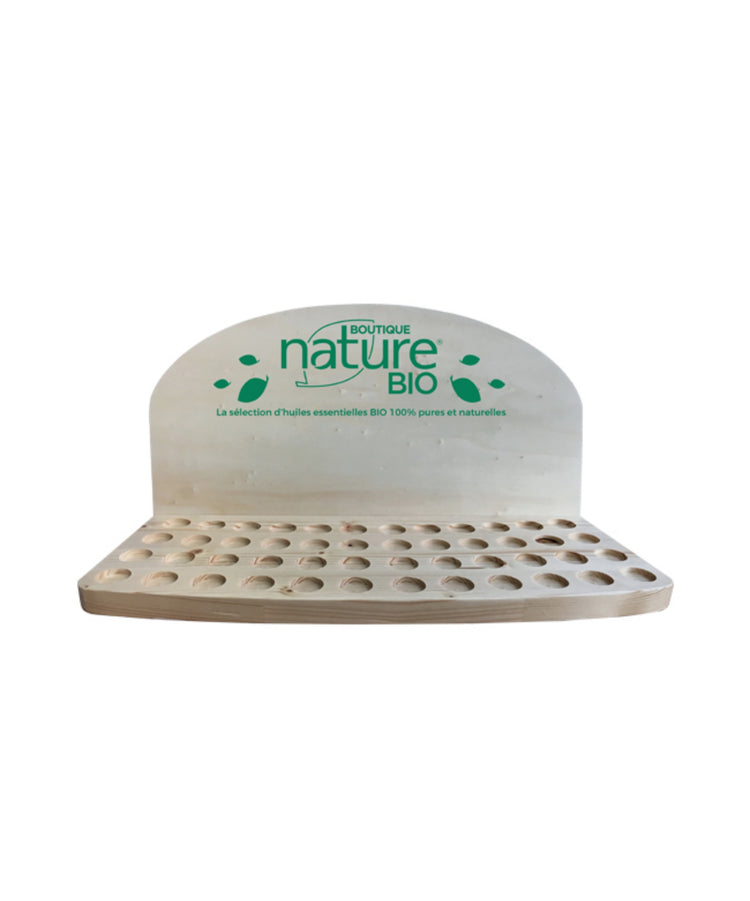 Présentoir huiles essentielles - Boutique Nature