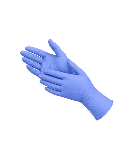 100 gants nitrile bleu