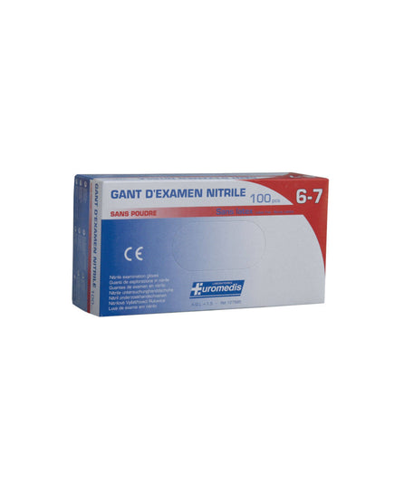 100 Gants nitrile bleu