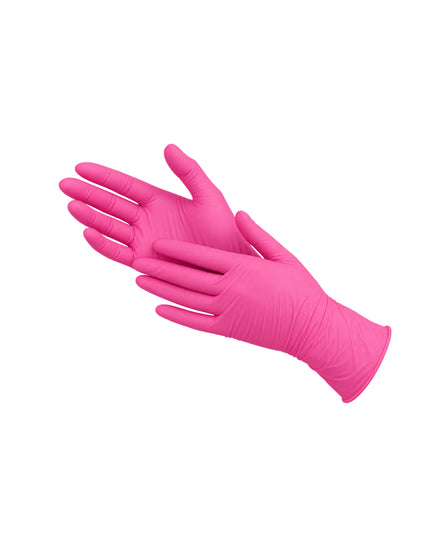 100 Gants nitrile rose