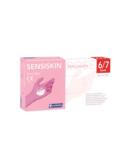 100 Gants nitrile rose